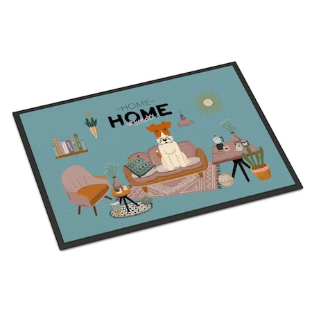 Carolines Treasures 24 x 36 in. Wire Fox Terrier Sweet Home Indoor or Outdoor Mat CK7946JMAT